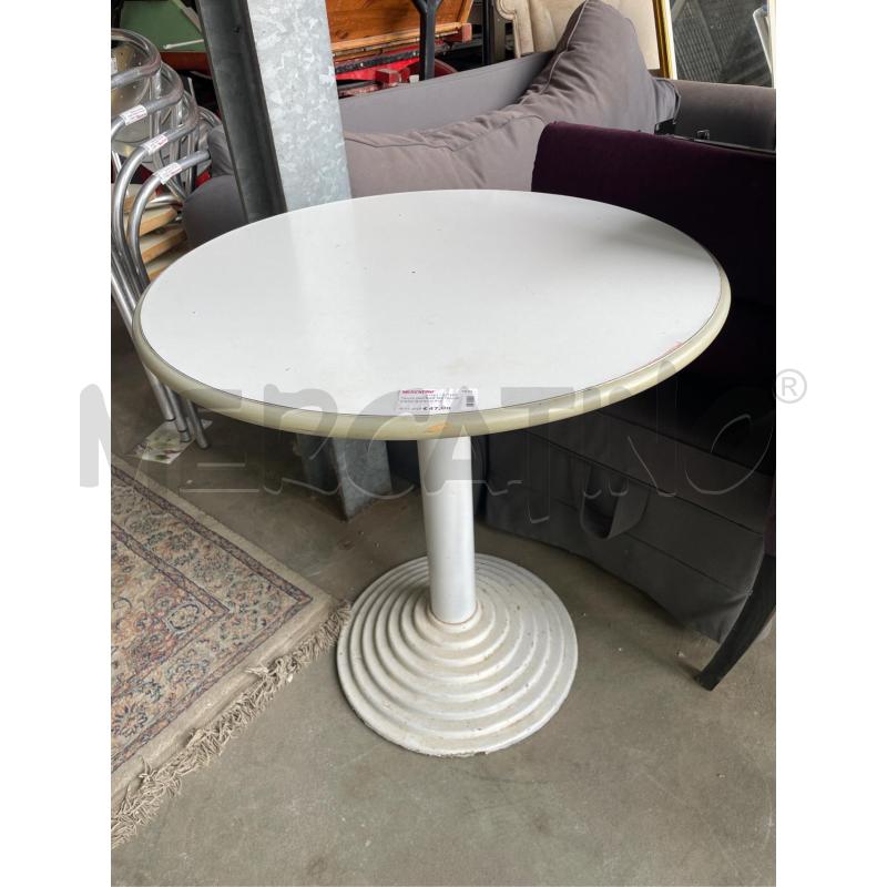 TAVOLINO BAR METALLO PIENO BIANCO PIANO TONDO | Mercatino dell'Usato Teramo 1