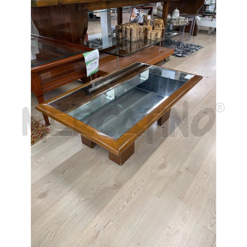 TAVOLINO BASSO DA SALOTTO RETTANGOLARE IN LEGNO PIANO SPECCHIO | Mercatino dell'Usato Teramo 1