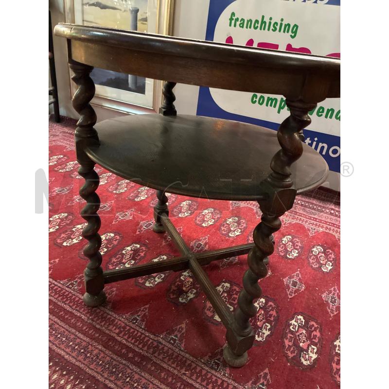 TAVOLINO DA SALOTTO TONDO 4 PIEDI A COLONNINE TORCIGLIONE | Mercatino dell'Usato Teramo 4
