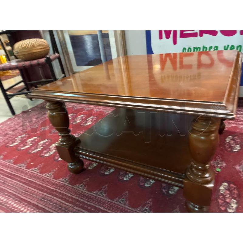 TAVOLINO SALOTTO BASSO LEGNO QUADRATO | Mercatino dell'Usato Teramo 2