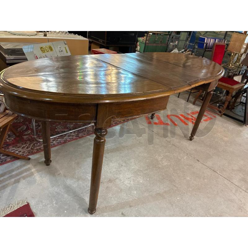 TAVOLO DA SALA EPOCA OVALE IN LEGNO MASSELLO INGLESE 4 PIEDI ALLUNGABILE + PROLUNGHE - OTTIME CONDIZ | Mercatino dell'Usato Teramo 3