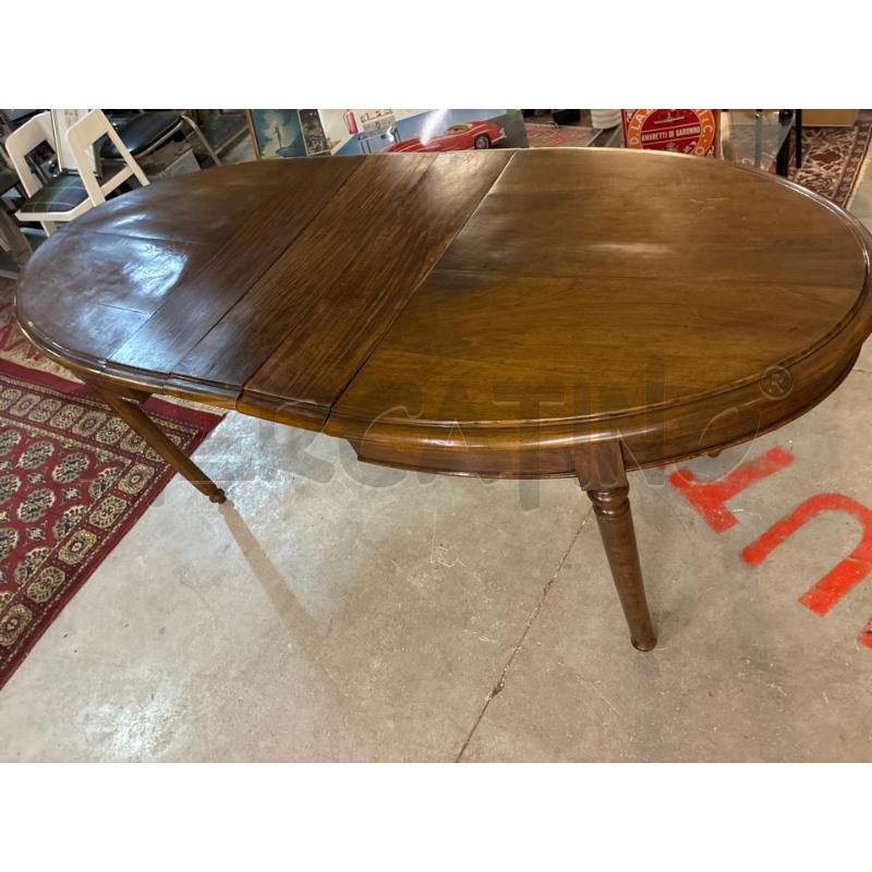 TAVOLO DA SALA EPOCA OVALE IN LEGNO MASSELLO INGLESE 4 PIEDI ALLUNGABILE + PROLUNGHE - OTTIME CONDIZ | Mercatino dell'Usato Teramo 4