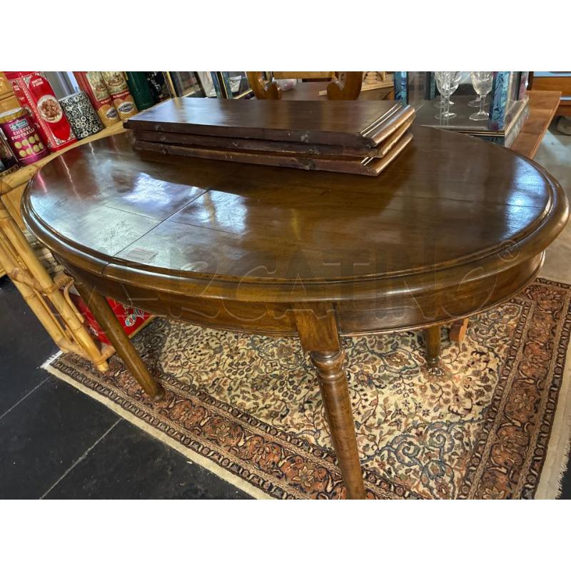 TAVOLO DA SALA EPOCA OVALE IN LEGNO MASSELLO INGLESE 4 PIEDI ALLUNGABILE + PROLUNGHE - OTTIME CONDIZ | Mercatino dell'Usato Teramo 5