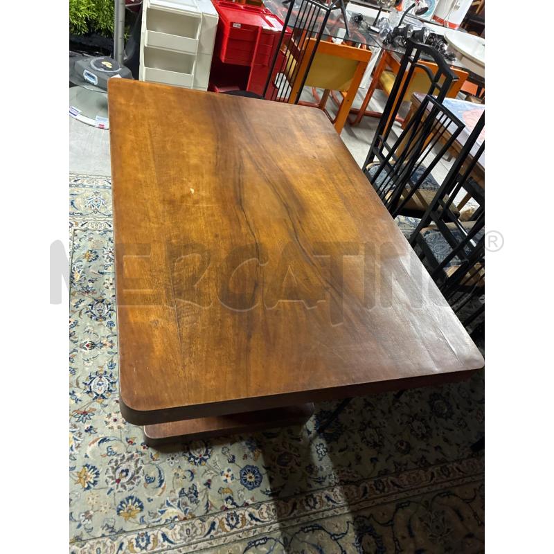 TAVOLO IN LEGNO ANNI 40 COL.NOCE PIEDE CENTRALE | Mercatino dell'Usato Teramo 4