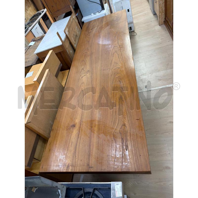 TAVOLO RETTANGOLARE MOLTO GRANDE IN LEGNO MASSELLO 300X90 CM | Mercatino dell'Usato Teramo 2