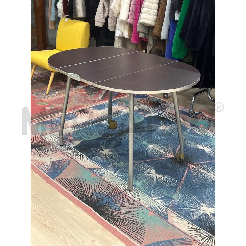 TAVOLO TONDO CALLIGARIS CON ROTELLE MOD OLIVIA | Mercatino dell'Usato Teramo 1