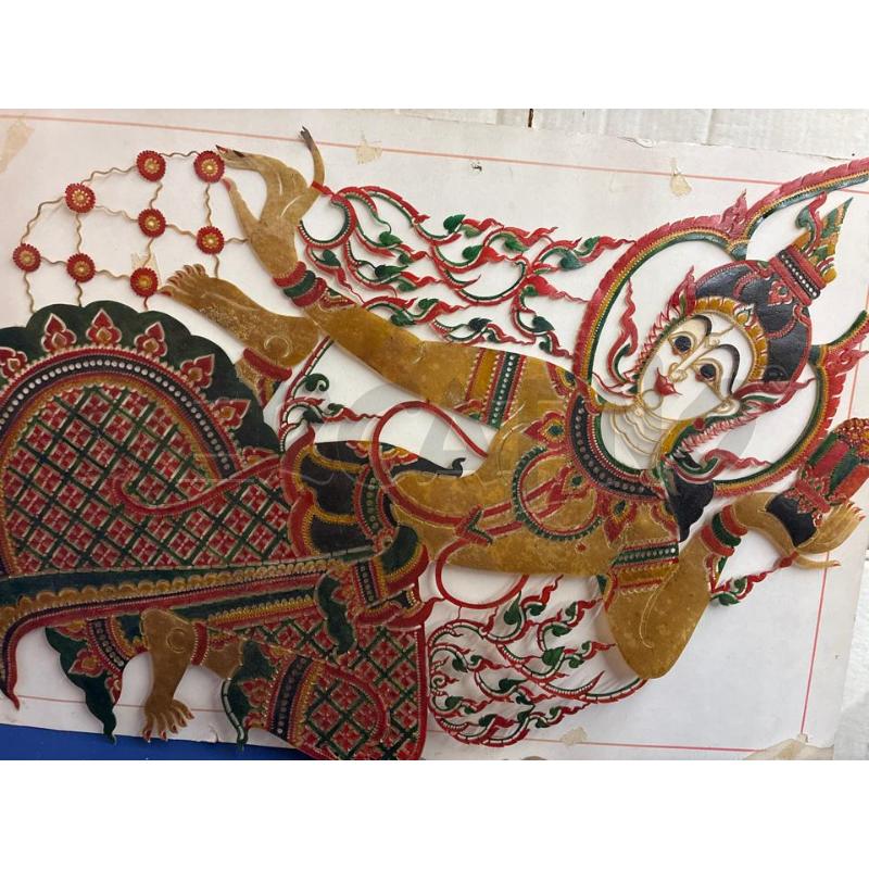 TELA SU CUOIO THAILANDESE COWHIDE PAINTING | Mercatino dell'Usato Teramo 4