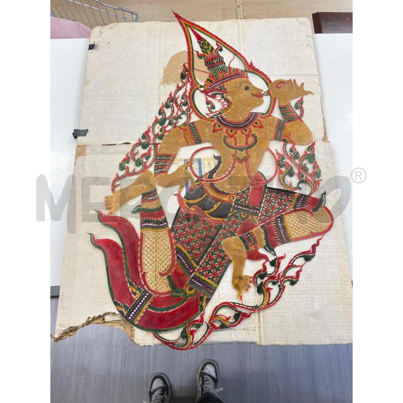 TELA SU CUOIO THAILANDESE COWHIDE PAINTING | Mercatino dell'Usato Teramo 1
