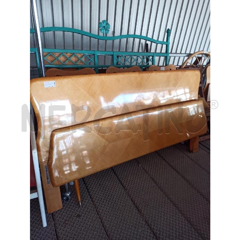 TESTATA LETTO VINTAGE MATRIMONIALE STILE ICO PARISI GIO PONTI T RADICA CHIARA | Mercatino dell'Usato Teramo 1
