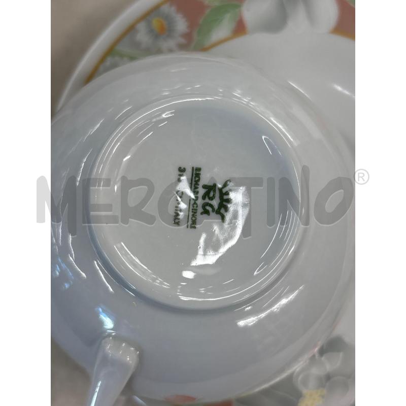 THE' SET RICHARD GINORI CERAMICA 12 T 12 P LAT ZUC TEIERA STAMPA ROSA VERDE  | Mercatino dell'Usato Teramo 3