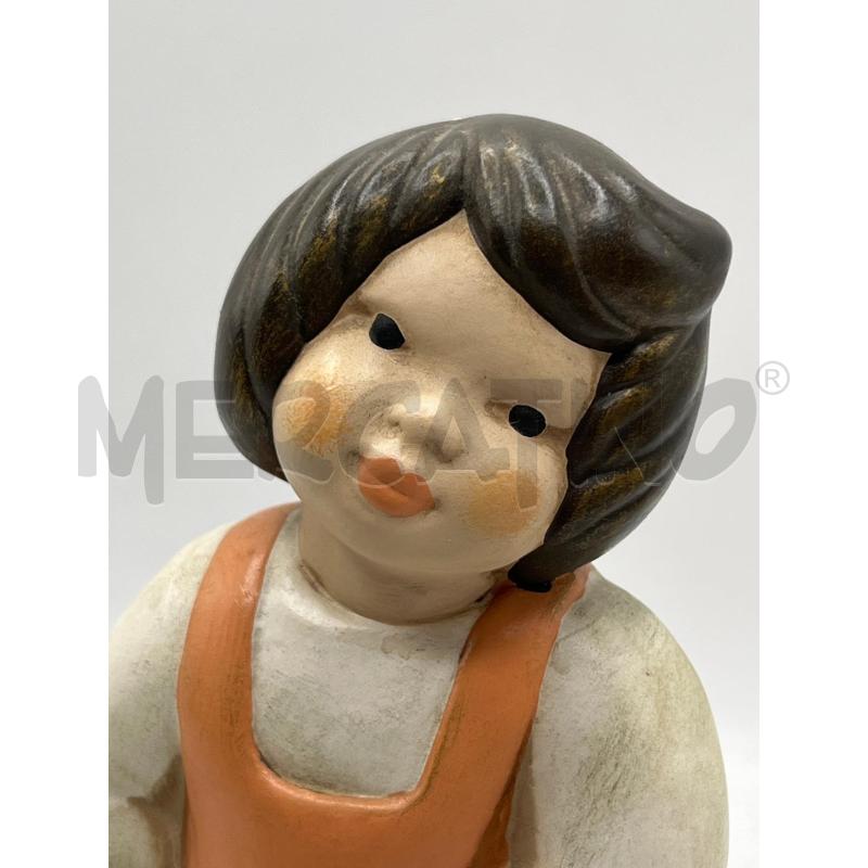THUN FUORI PRODUZIONE STATUETTA VINTAGE BAMBINO CON PAPERA SU ROTELLE 24CM | Mercatino dell'Usato Teramo 5