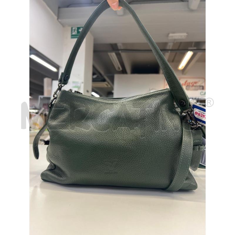 TRACOLLINA DONNA RONCATO VERDE 3 SCOMPARTI GENUINE LEATHER | Mercatino dell'Usato Teramo 1