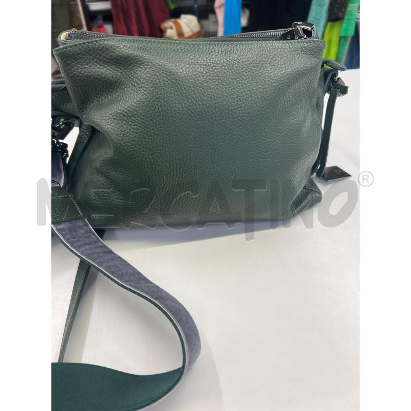 TRACOLLINA DONNA RONCATO VERDE 3 SCOMPARTI GENUINE LEATHER | Mercatino dell'Usato Teramo 2