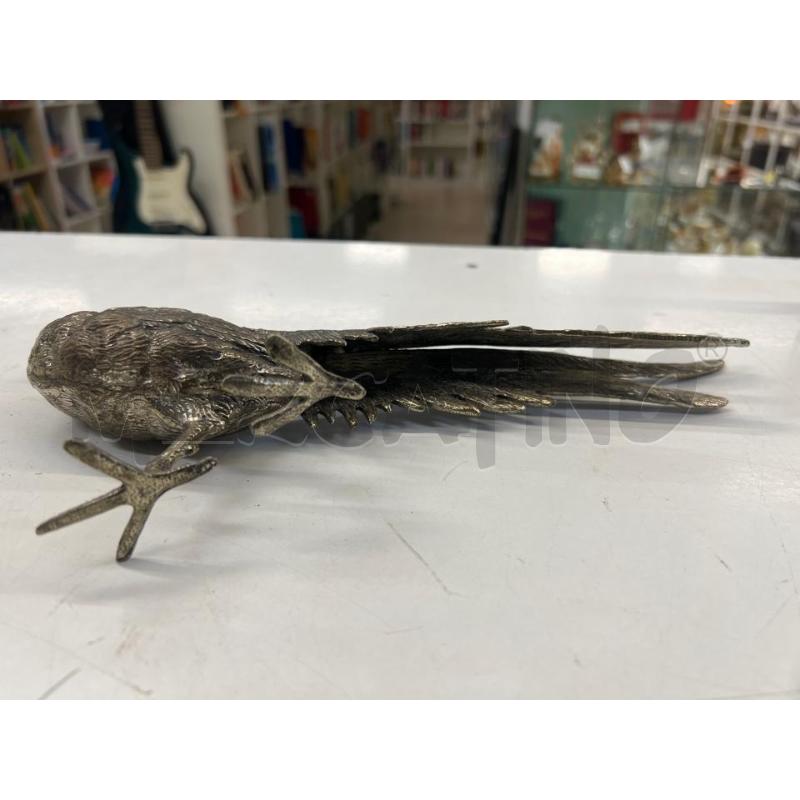 UCCELLO FAGGIANO IN  METALLO VITNAGE | Mercatino dell'Usato Teramo 3
