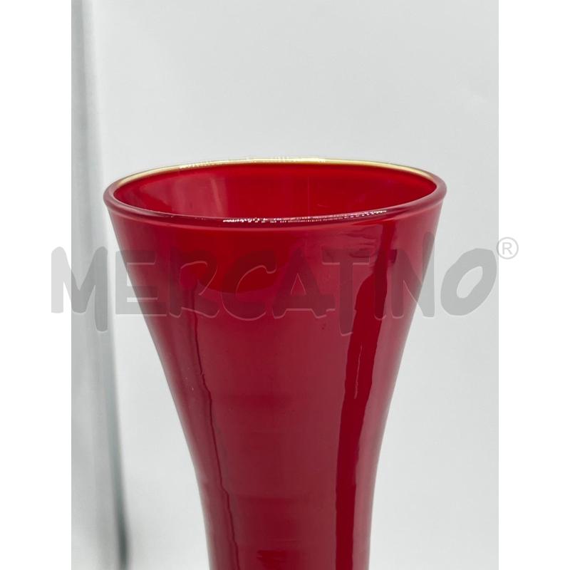 VASETTI COPPIA VETRO ROSSO H25CM | Mercatino dell'Usato Teramo 2