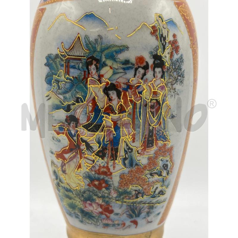 VASETTO CERAMICA ORIENTALE TONI ARANCIO DECORO DONNE | Mercatino dell'Usato Teramo 2