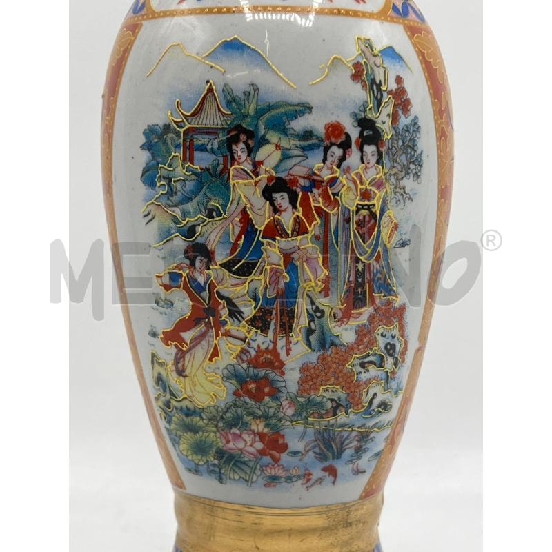 VASETTO CERAMICA ORIENTALE TONI ARANCIO DECORO DONNE | Mercatino dell'Usato Teramo 2