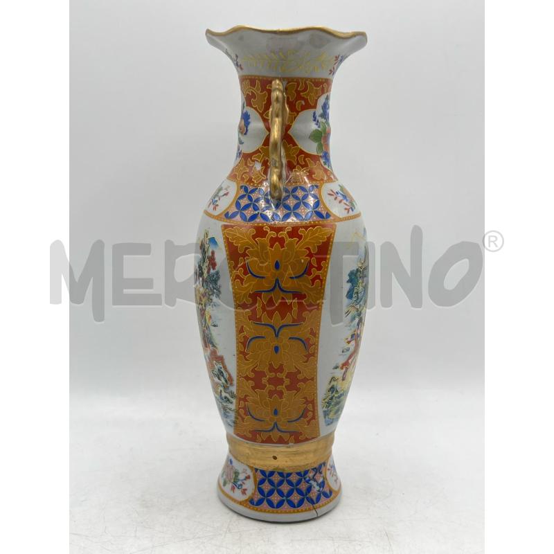 VASETTO CERAMICA ORIENTALE TONI ARANCIO DECORO DONNE | Mercatino dell'Usato Teramo 3