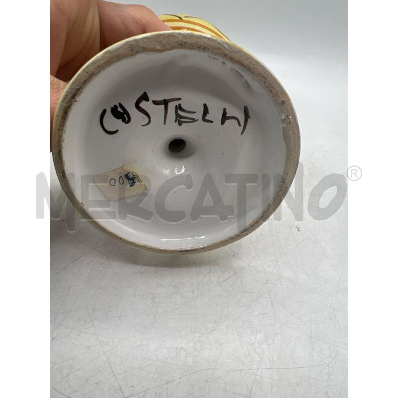 VASO CASTELLI CERAMICA PAESAGGIO POUTICHE CILINDRICA TAPPO RINCOLLATO | Mercatino dell'Usato Teramo 4