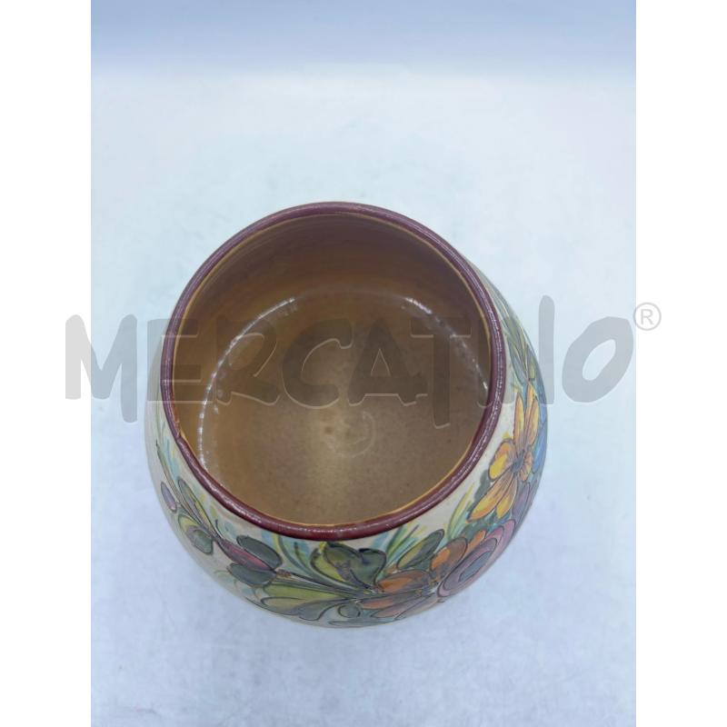 VASO CERAMICA CASTELLI FIORE FORMA COPPA BASE INCISA FIORI | Mercatino dell'Usato Teramo 5