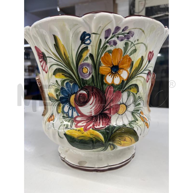 VASO CERAMICA CASTELLI FIORE GRANDE | Mercatino dell'Usato Teramo 1