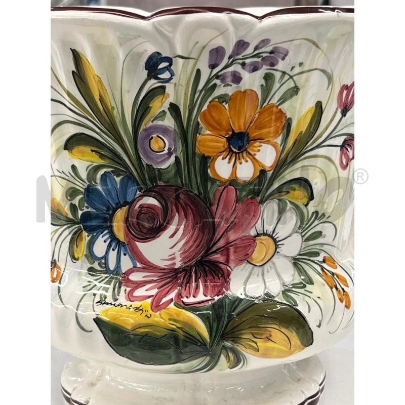 VASO CERAMICA CASTELLI FIORE GRANDE | Mercatino dell'Usato Teramo 2
