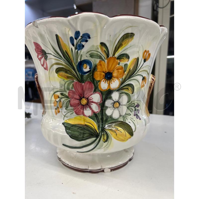 VASO CERAMICA CASTELLI FIORE GRANDE | Mercatino dell'Usato Teramo 3