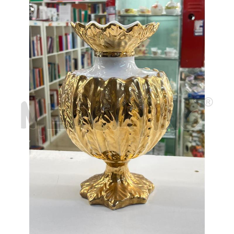 VASO CERAMICA DORATO BIANCO | Mercatino dell'Usato Teramo 1