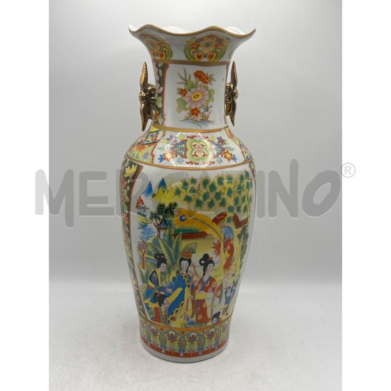VASO CERAMICA ORIENTALE DECORO DONNE GRANDE | Mercatino dell'Usato Teramo 1