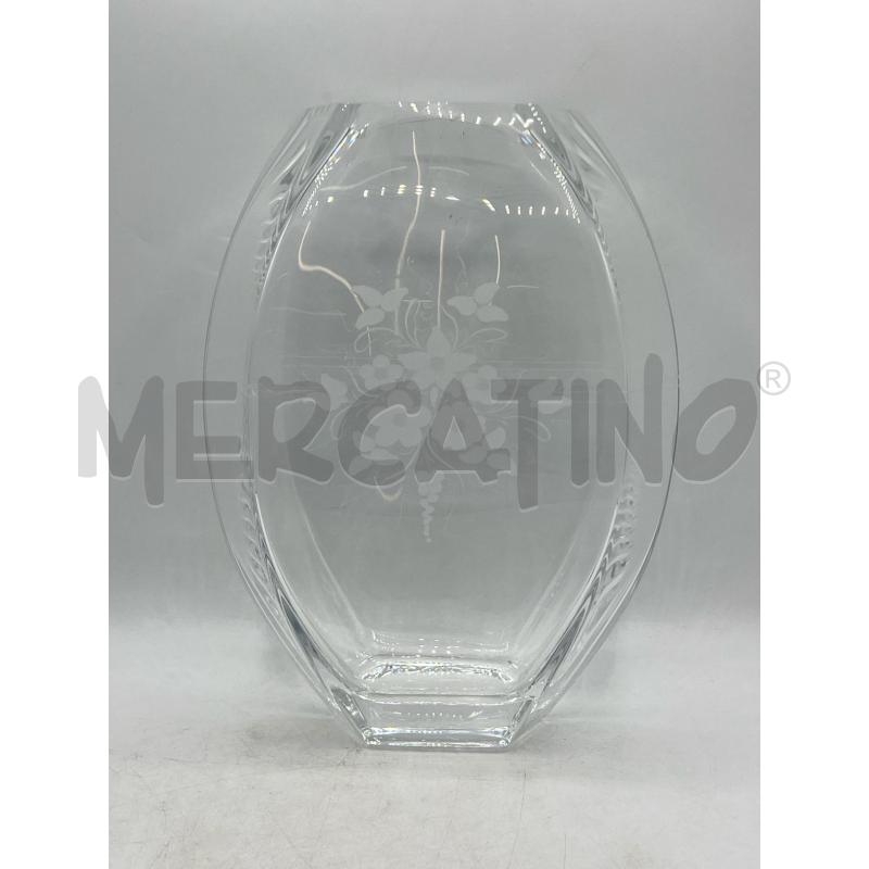 VASO CRISTALLO OPERATO FLOREALE FORMA ESAGONALE | Mercatino dell'Usato Teramo 1