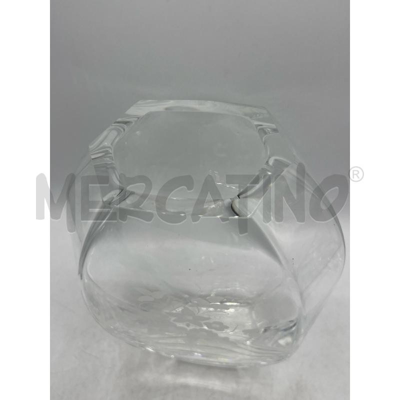 VASO CRISTALLO OPERATO FLOREALE FORMA ESAGONALE | Mercatino dell'Usato Teramo 3