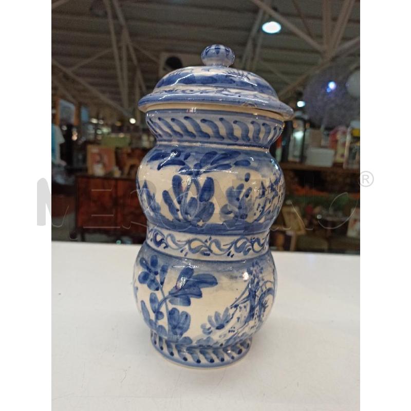 VASO FARMACIA CERAMICA LINARI FAENZA PAESAGGIO BIANCO BLU H24 | Mercatino dell'Usato Teramo 3