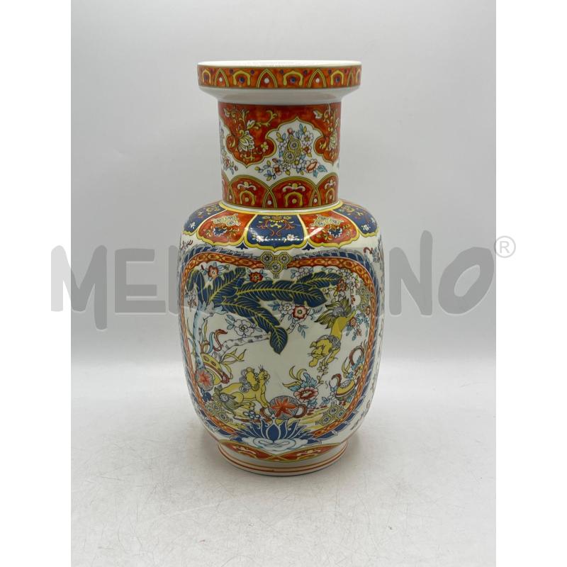 VASO PORCELLANA ORIENTALE DECORO TONI ARANCIO | Mercatino dell'Usato Teramo 1