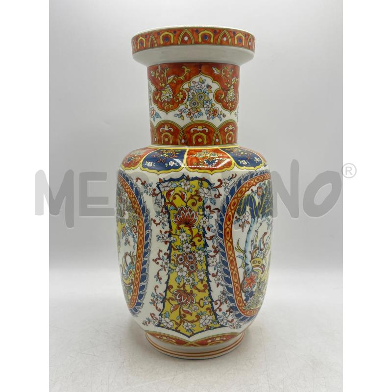 VASO PORCELLANA ORIENTALE DECORO TONI ARANCIO | Mercatino dell'Usato Teramo 3