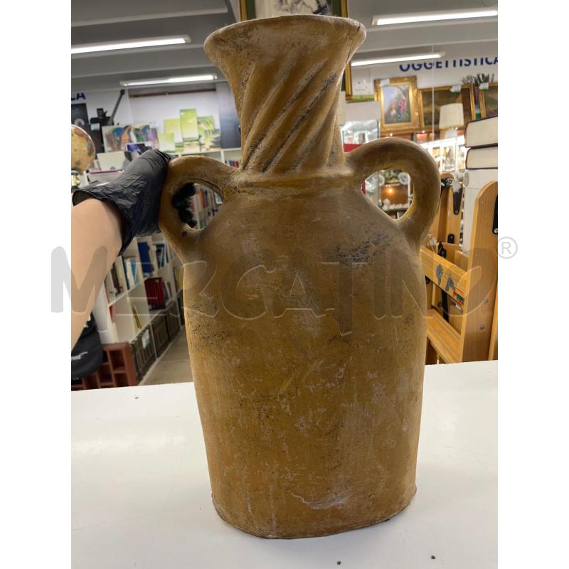 VASO TERRACOTTA GRANDE 2 MANICI TONI GIALLO OCRA | Mercatino dell'Usato Teramo 2