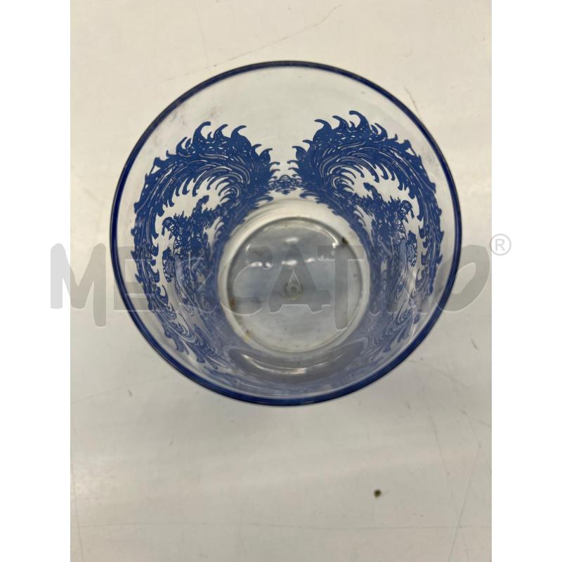 VASO VETRO CILINDRICO STAMPA BLU LAMINATZIONE ARG | Mercatino dell'Usato Teramo 3