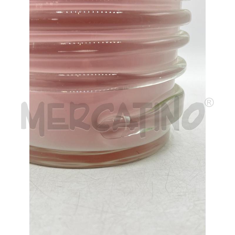 VASO VETRO MURANO VINTAGE MODERNO NAPPE BIANCO INTERNO ROSSO | Mercatino dell'Usato Teramo 3