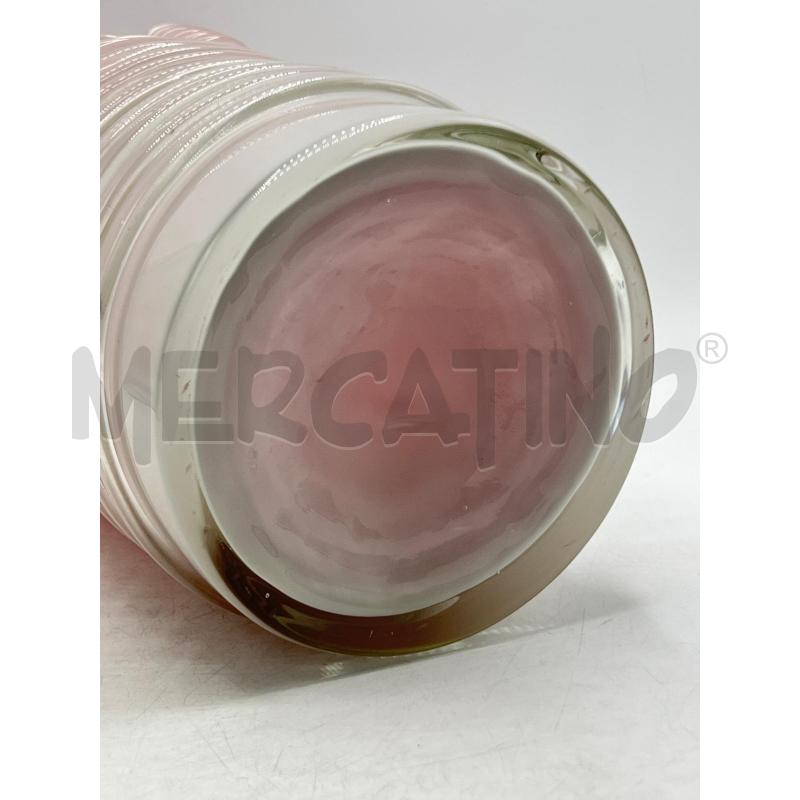 VASO VETRO MURANO VINTAGE MODERNO NAPPE BIANCO INTERNO ROSSO | Mercatino dell'Usato Teramo 4