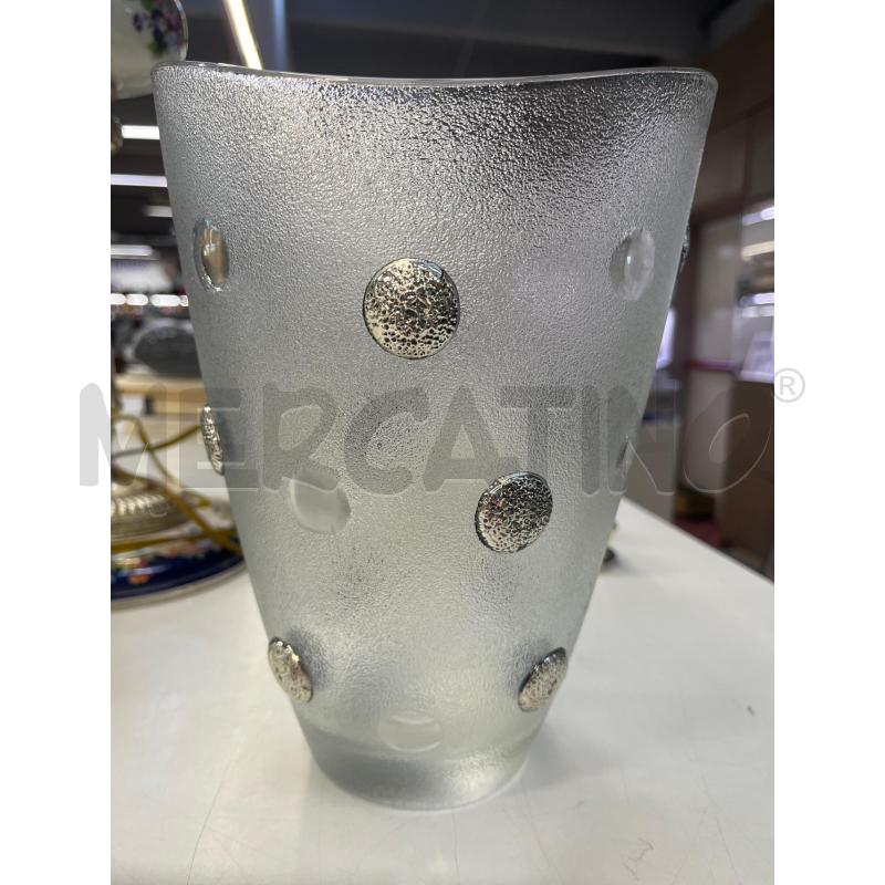 VASO VETRO POIS ARGENTO | Mercatino dell'Usato Teramo 1
