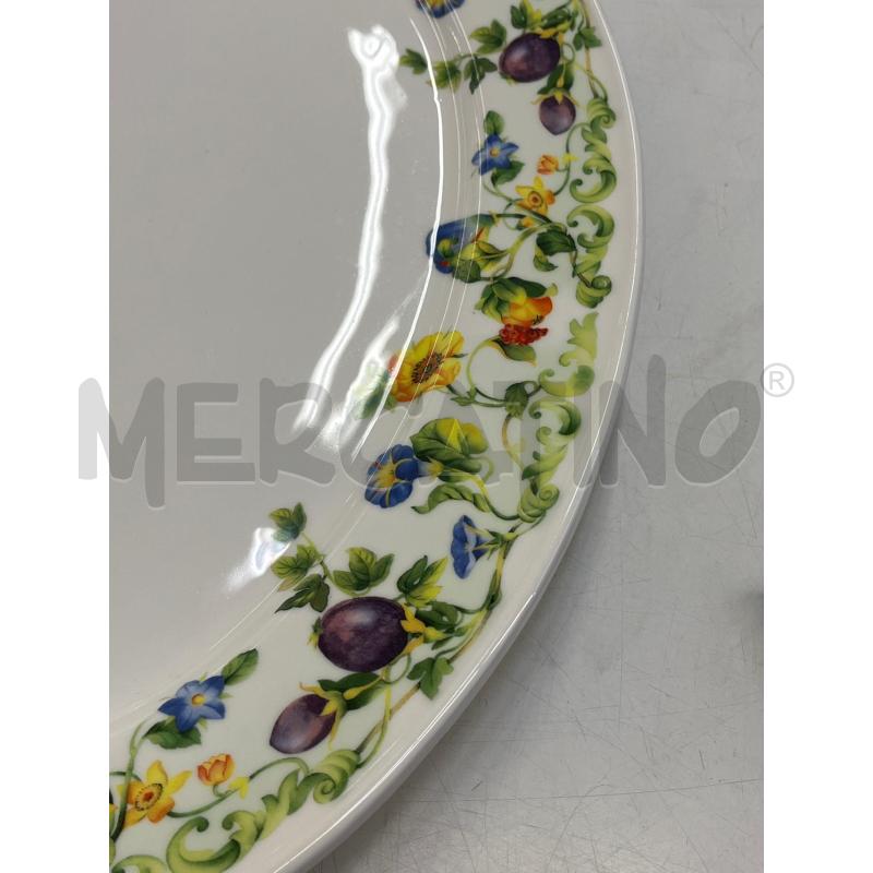 VASSOIO CERAMICA CASTELLI FACCIOLINI OVALE DECORO FLOREALE | Mercatino dell'Usato Teramo 2