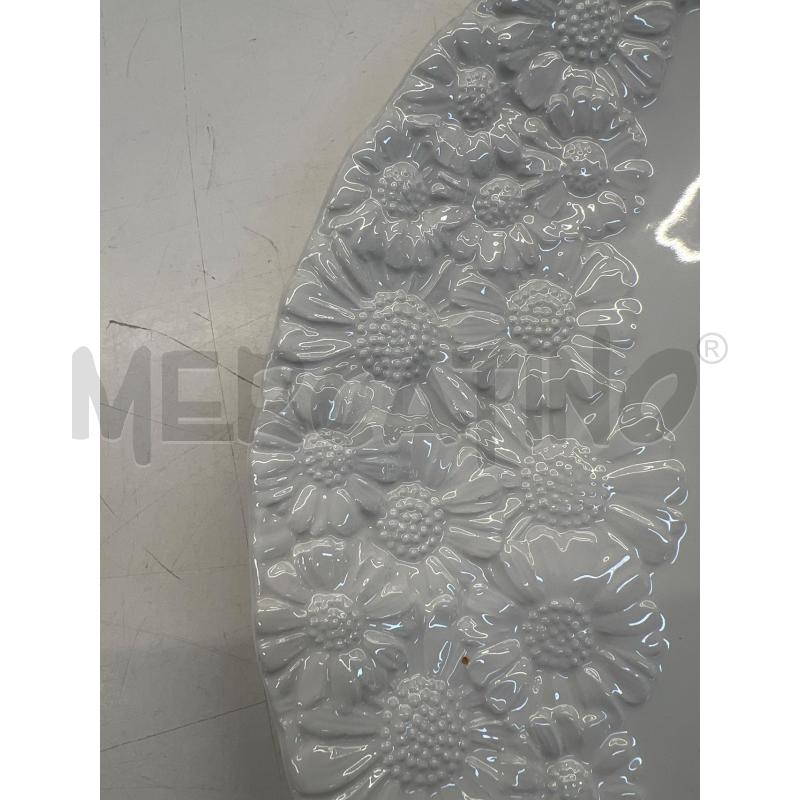 VASSOIO CERAMICA OVALE GRANDE BORDO RILIEVO FIORI CERAMICHE ESTE | Mercatino dell'Usato Teramo 3