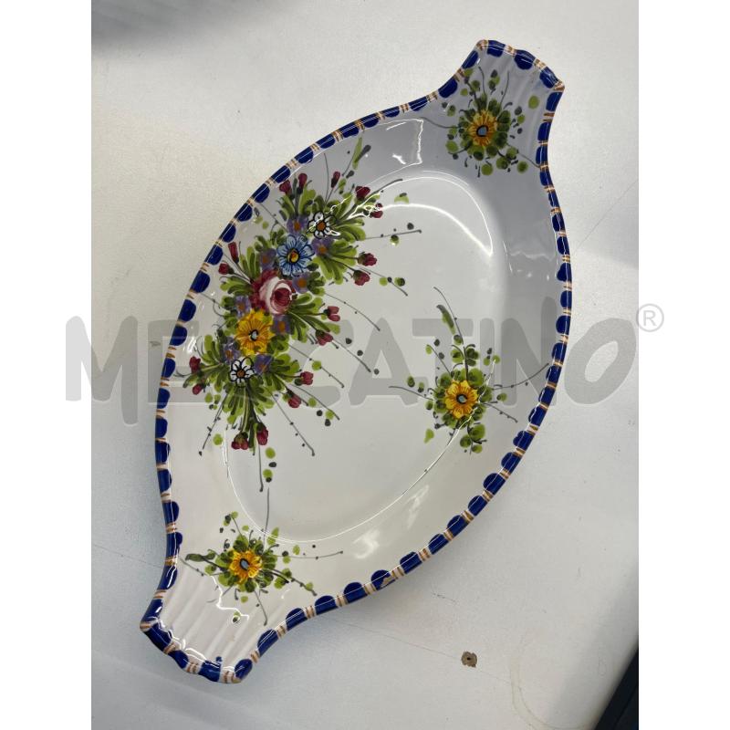 VASSOIO CERAMICA PARDI CASTELLI FIORE OVALE | Mercatino dell'Usato Teramo 1