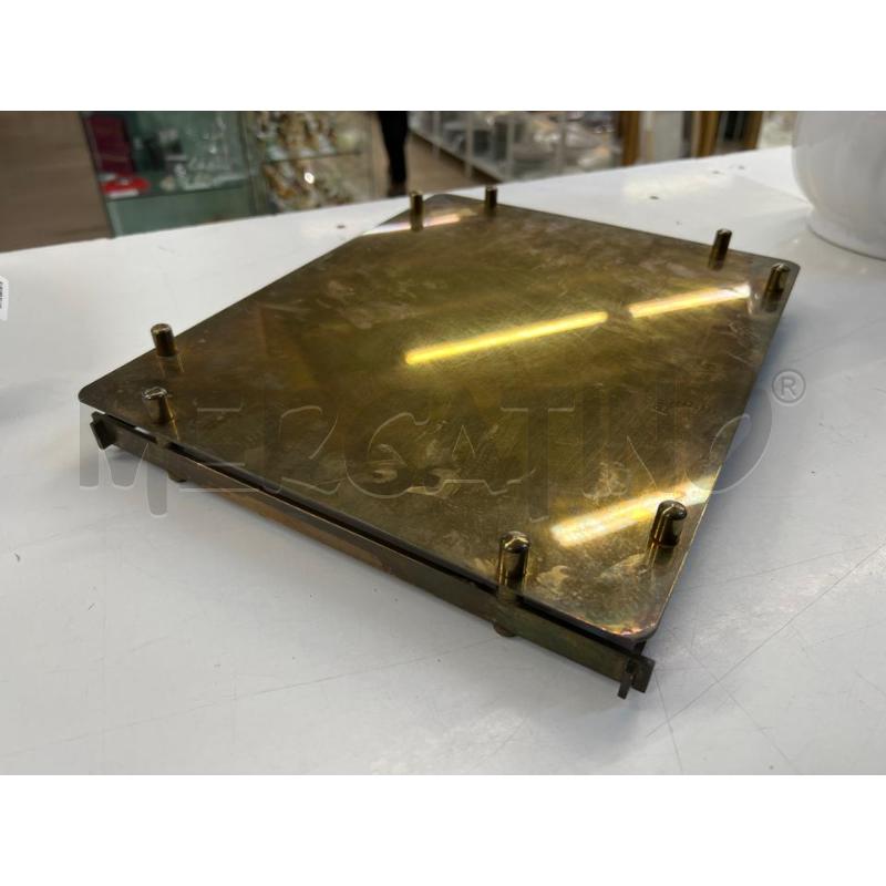 VASSOIO DELDI DESIGN ITALY OTTONE FATTO A MANO SQUADRATO | Mercatino dell'Usato Teramo 2