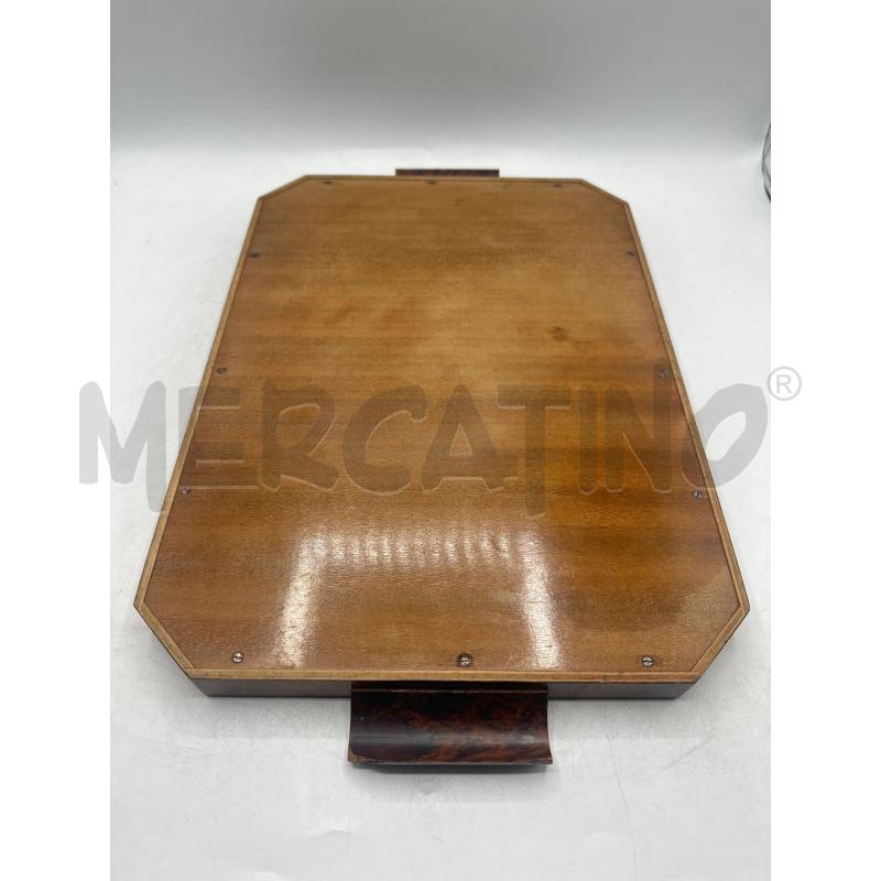 VASSOIO EPOCA IN LEGNO RADICA - FONDO INTERSIO SCENA SIRENETTA | Mercatino dell'Usato Teramo 2