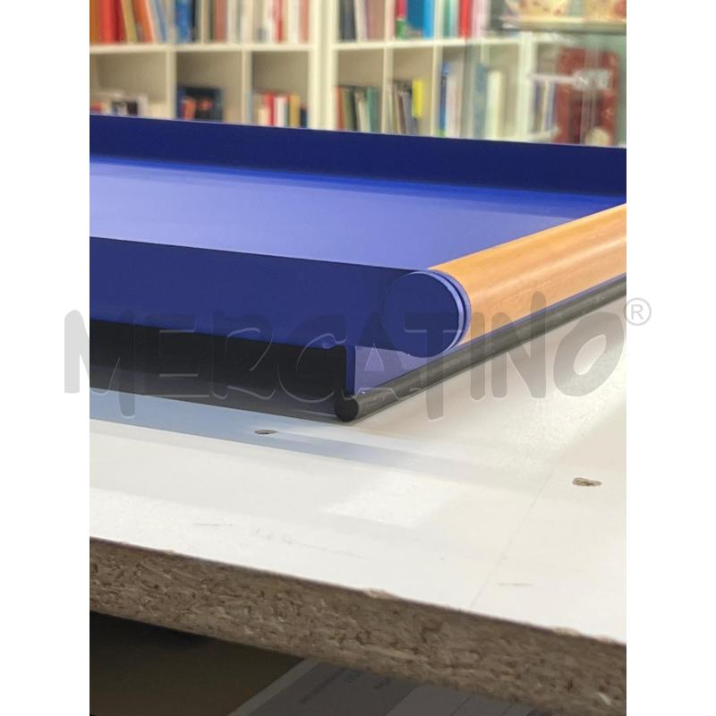 VASSOIO GRANDE METALLO BLU MANICI LEGNO . NORMAN FOSTER  | Mercatino dell'Usato Teramo 2