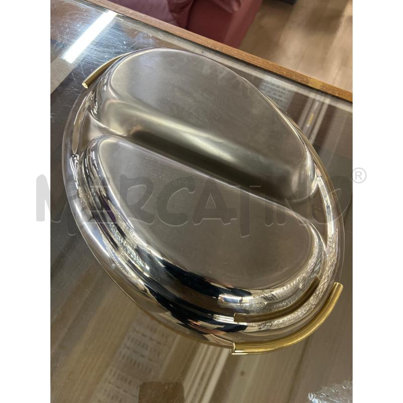 VASSOIO INOX FINITURE DORATE | Mercatino dell'Usato Teramo 3