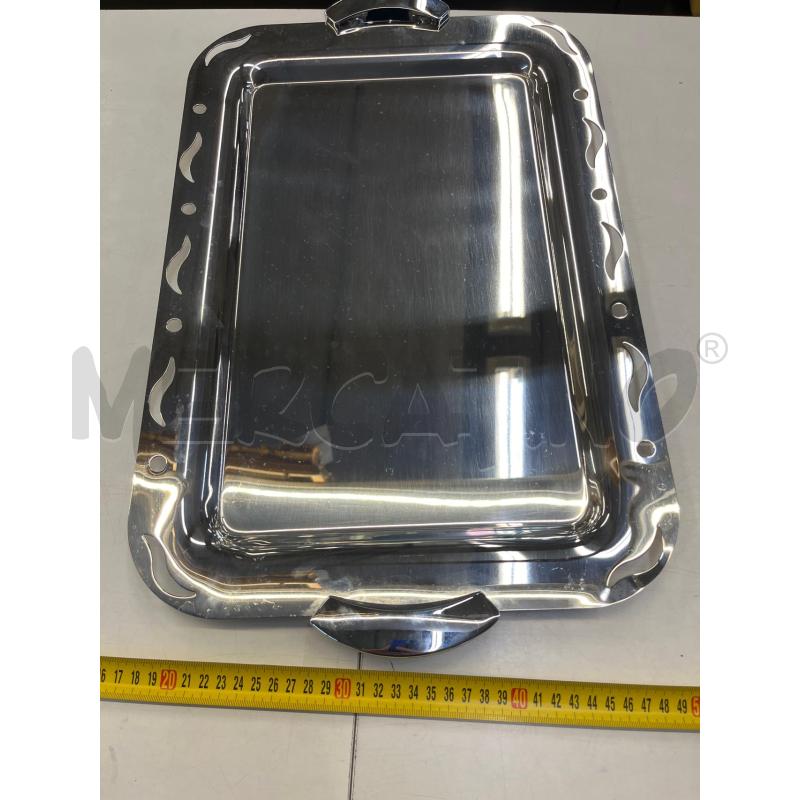 VASSOIO INOX GRANDE E BORDO TRAFORATO | Mercatino dell'Usato Teramo 3