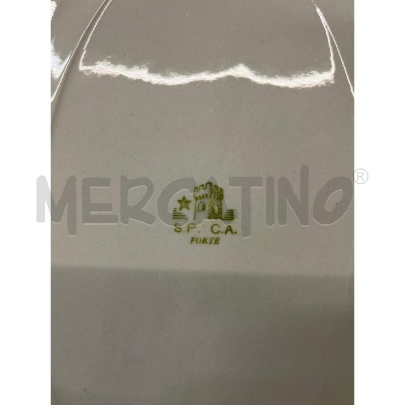 VASSOIO OVALE CERAMICA SPICA CASTELLI BORDO AZZURRO E DORATO | Mercatino dell'Usato Teramo 2