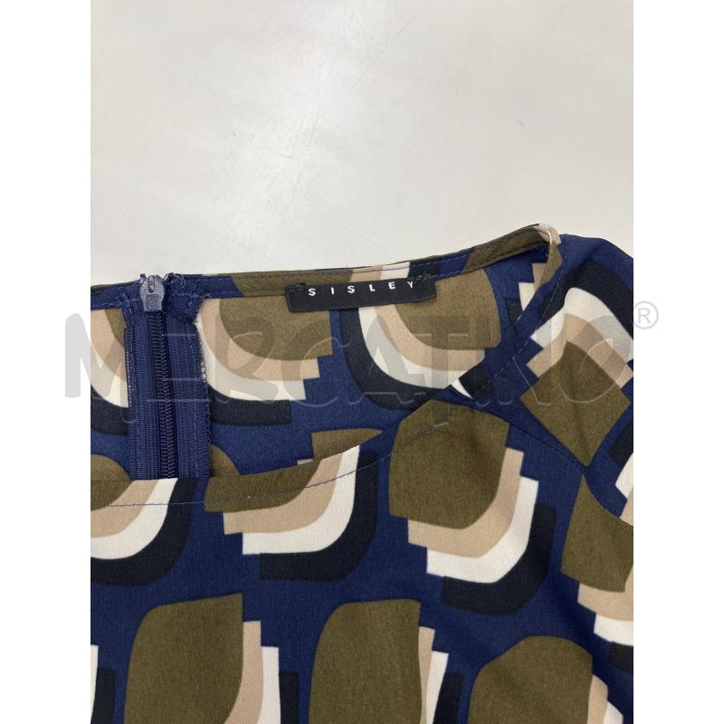 VESTITINO DONNA SISLEY FANTASIA VERDE BLU CERCHI  | Mercatino dell'Usato Teramo 3