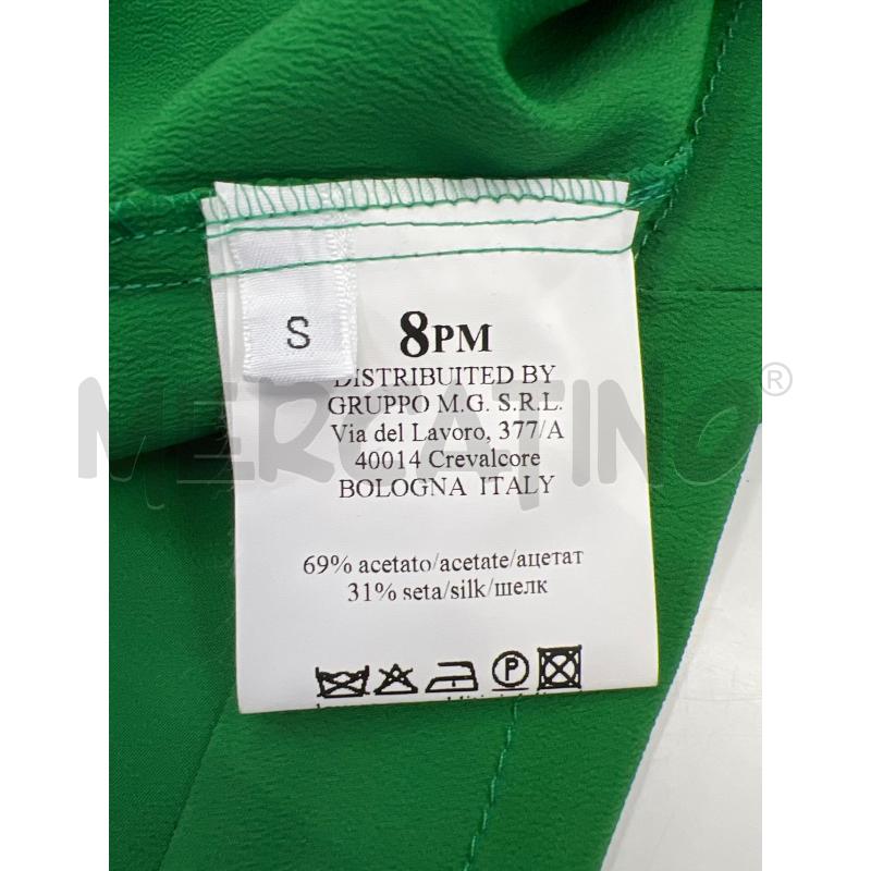VESTITO DONNA 8PM VERDE BORDO MANICA NERA FIOCCO NERO | Mercatino dell'Usato Teramo 5